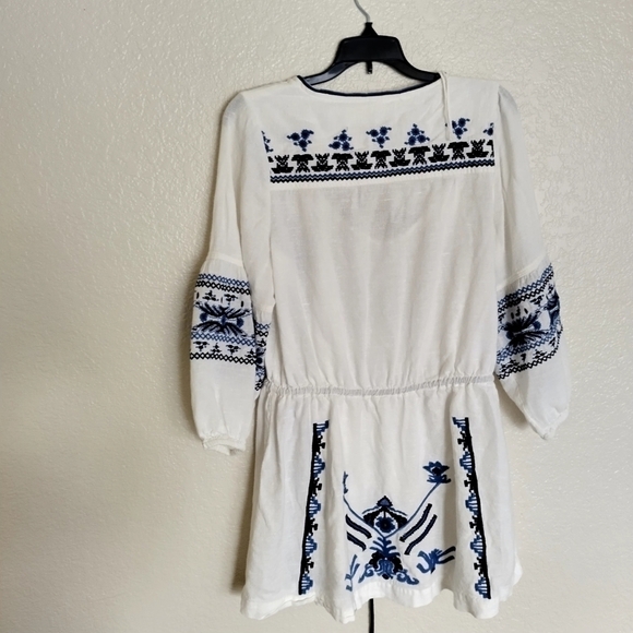 Free People Anouk Mini Dress with Embroidery sz S - Picture 5 of 9